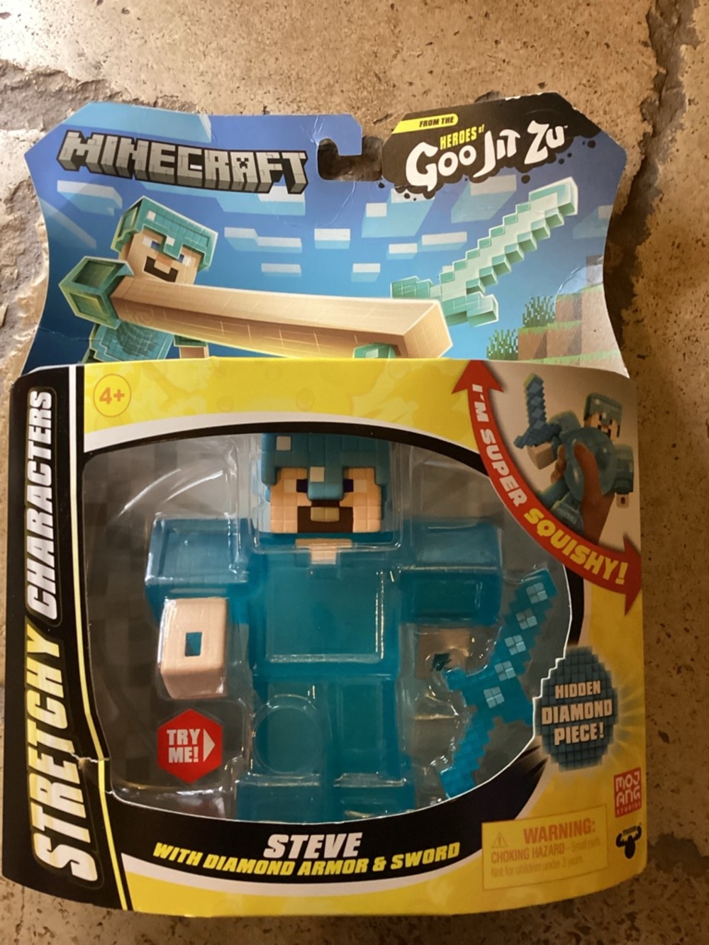 Heroes of Goo Jit Zu Minecraft Stretchy Characters, Steve with Diamond